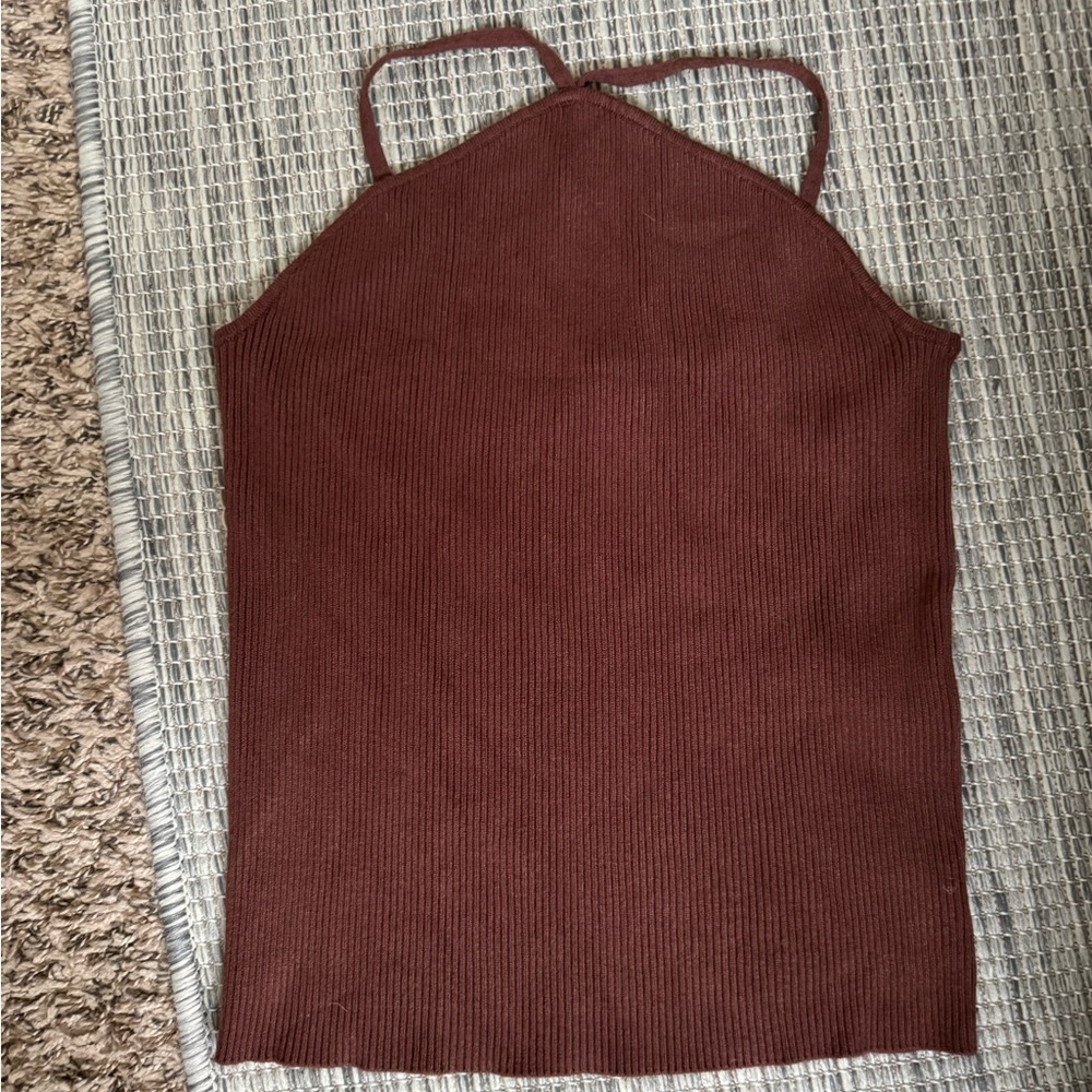DISSH Chocolate Ribbed Top - Picture 4 of 4